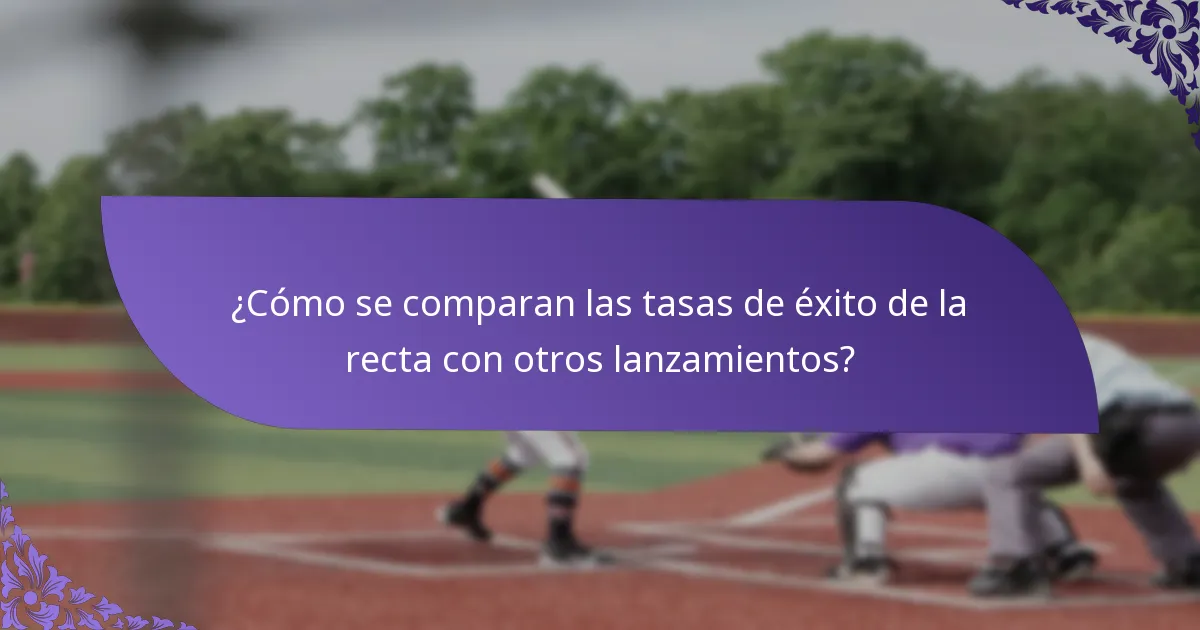 ¿Cómo se comparan las tasas de éxito de la recta con otros lanzamientos?